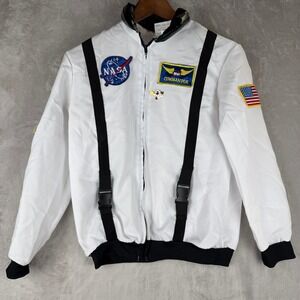 Underwraps Kids NASA Astronaut Commander Flight Jacket Costume White Size Medium